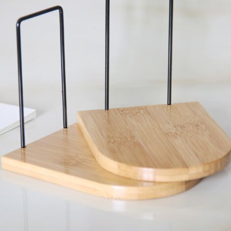 (13×9.5cm) 2 Pieces Wooden Bookends, Non-Slip Book Ends, Book Block, Book Shelf, Book Divider, Book Holder for Offices, Schools, Bookstore and Library