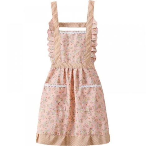 Retro Floral Aprons for Women, Vintage Adjustable Kitchen Apron with Pockets, Chef Aprons for Cooking, Kitchen Accessories (1/5)
