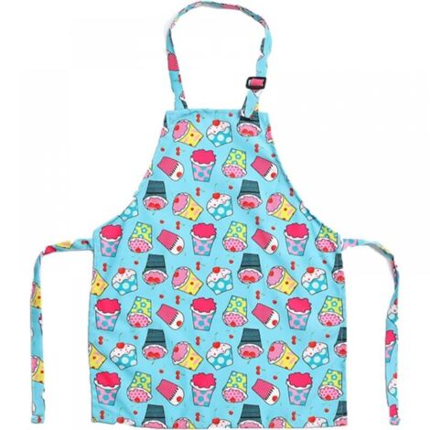 Cartoon Canvas Apron for Kids Adjustable Neck Strap Children Apron for Cooking Baking Painting (1/5)