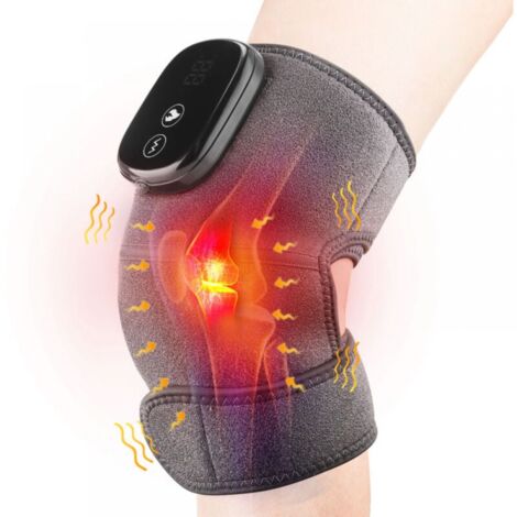 Genouillères chauffantes électriques, épaulettes et coudières de massage par vibration, équipement de protection thermique des articulations à compression chaude (1/5)