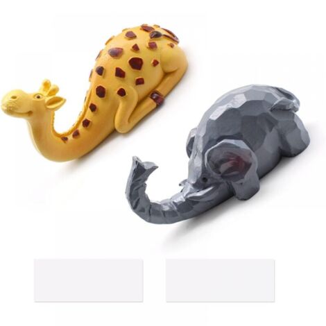 (2 Pcs)Cartoon Animal Adhesive Hooks, Children's Cartoon Hook, Cute Animal Hook, Suitable for Living Room, Kitchen, Bathroom (1/5)