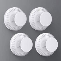 Crochet Ventouse Mural, Crochet Crochet Mural d'Aspiration en Plastique avec Force Puissante Réutilisable Lot De 4 Patère Porte Serviette Couronne pour Salle De Bain/Cuisine/Bureau,5kg Blanc