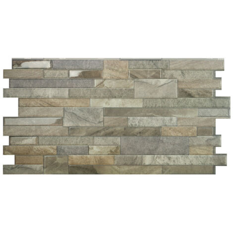 Smart Tiles Pietra Palermo - parement adhésif mural beige x2 XL - 57.55 x 29.43 cm