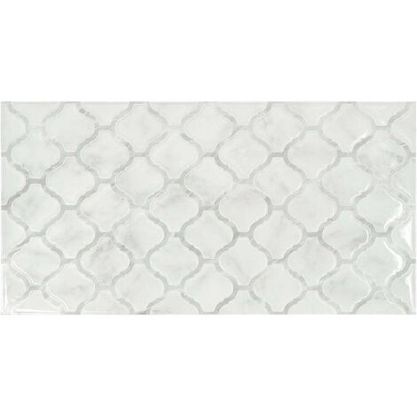 Smart Tiles Blok Arbesco - crédence adhésive gris blanc x2 XL - 57.3 x 29.41 cm