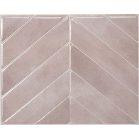 Smart Tiles Chevron Viby - carrelage adhésif mural rose x4 - 29.02 x 22.86 cm