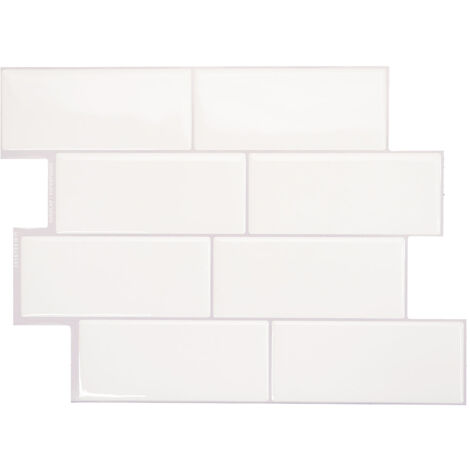 Smart Tiles Metro Campagnola - crédence adhésive blanche x4 - 29.34 x 21.28 cm (1/5)