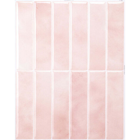 Smart Tiles Morocco Rabat - carrelage adhésif mural rose x4 - 29.02 x 22.86 cm