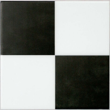 Smart Tiles Damier Paris - Crédence adhésive blanche noire x4 - 19.69 x 19.69 cm