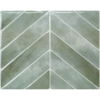 Smart Tiles Chevron Solna - carrelage adhésif mural verte x4 - 29.02 x 22.86 cm