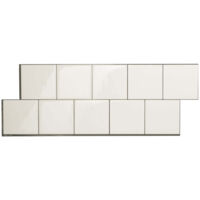 Smart Tiles Square Velden - crédence adhésive blanche x2 XL - 56.61 x 20.89 cm