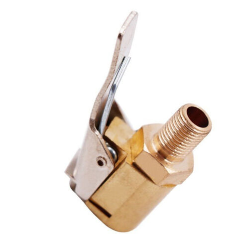 Messing-Inflatordüse, Luftpumpen-Clip, Autoreifen-Ventiladapter, Inflator-Ventilanschluss, Messing-Düsenpumpen-Inflator-Ventil-Clip, Klemmverbinder-Adapter