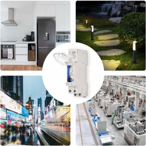 Mechanischer 24-Stunden-Timer. 15-Minuten-Timer. Schienenmontage