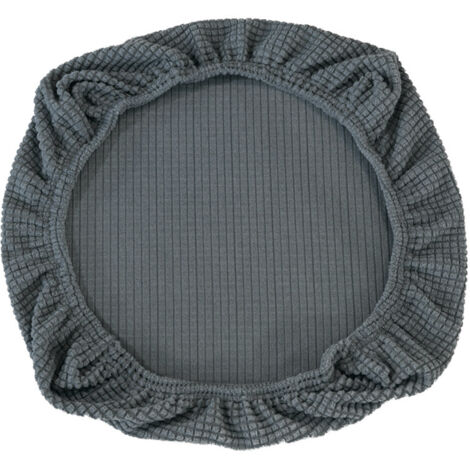 Stretch-Stuhlbezug für Bürostühle, Drehstühle, Stuhlbezug (dunkelgrau, 50–65 cm × 50–63 cm)