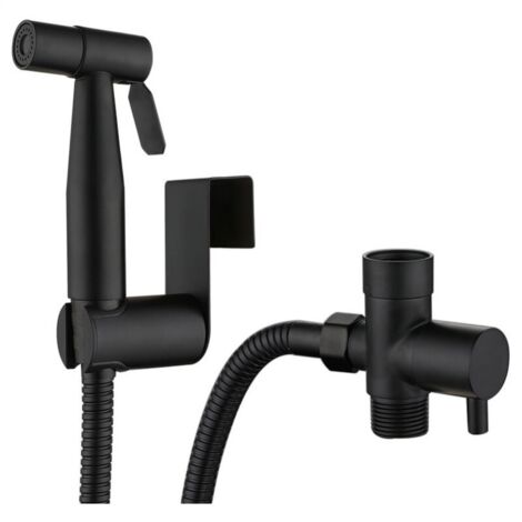 Badezimmer-Handbrause, Badezimmer-Handbrause-Set, Badezimmer-Duschkopf mit Schlauch, Schwarz