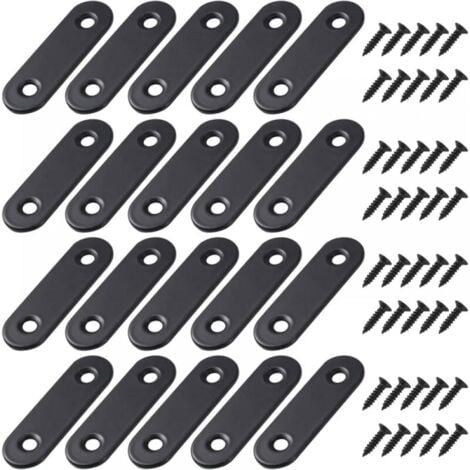 BlissfulAbode Schlüsselloch-Aufhängerplatten Set | 20 Stück Mit Schrauben Für Regale & Bilder