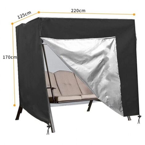 (220×125×170CM) Schwarz Housse de Balancelle Places Housse Protection für Balancelle Jardin Imperméable Oxford Bâche de Balancelle Anti-UV Couverture de Protection Balançoire Extérieur (1/4)