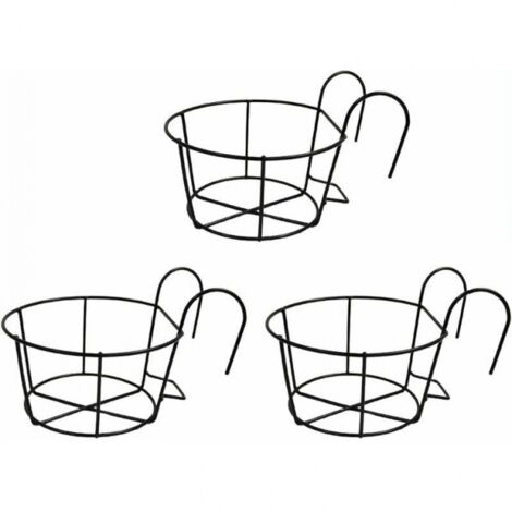 (20 cm Durchmesser), 3 Stück, Balkongeländer, Veranda, Zaun