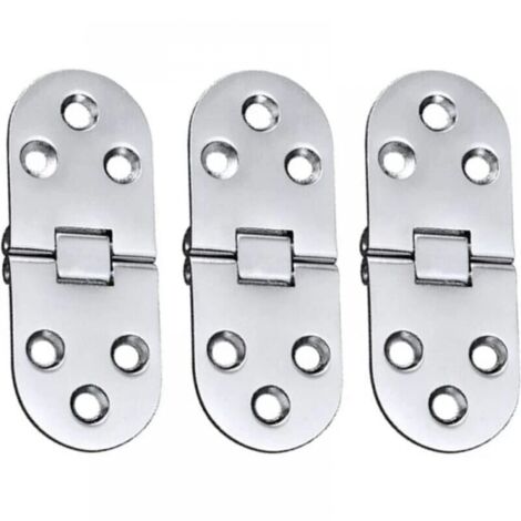3er-Pack Tischscharniere aus Legierung (Silber), Edelstahl, Klapptürscharnier, für Schublade, Tisch, Schreibtisch, Nähmaschine, Silber (1/5)