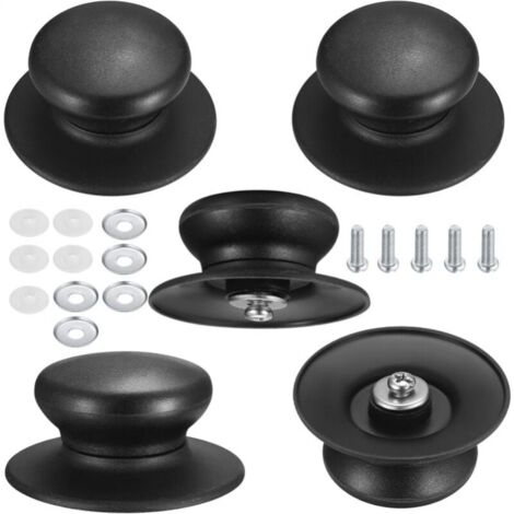 5er-Pack Universal-Topfdeckelknopf, Kochgeschirrknopf, hitzebeständige Deckelknöpfe für Topfdeckel, Hebegriff, Teileset
