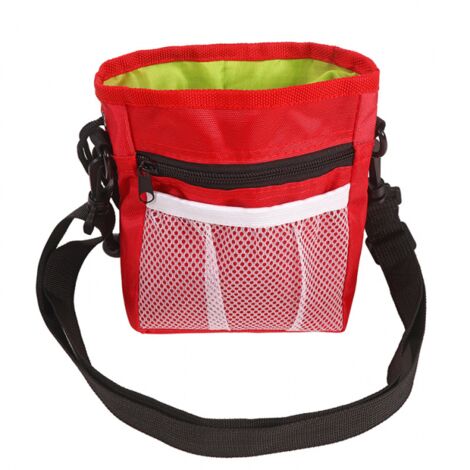 Rote wasserdichte Haustier-Trainingstasche – Hunde-Trainingstasche – Gürteltasche zum Spazierengehen mit Ihrem Hund –