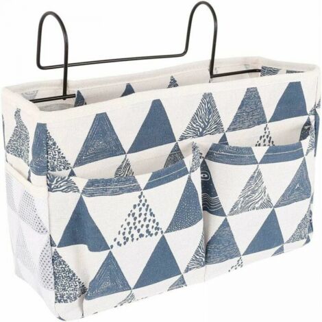 1 Stück hängender Nachtbettkorb, hängendes Hochbettregal, wasserdichter Canvas-Bettregal-Organizer, hängende Nachtbett-Aufbewahrungstasche für Bücher/Telefon/Fernbedienung (1/3)