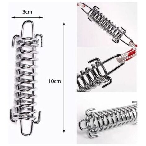 2 Stück Doppelhaken Spannfedern 3x16x100mm – Federstahl, Draht 3mm, Für Spann- & Zuganwendungen
