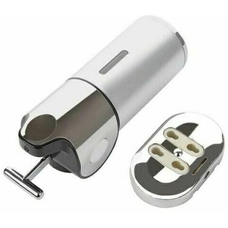 Silberner Seifenspender zur Wandmontage, hängender manueller Seifenspender für Küche, Hotel, Shampoo, Spülung, Duschgel, 500 ml