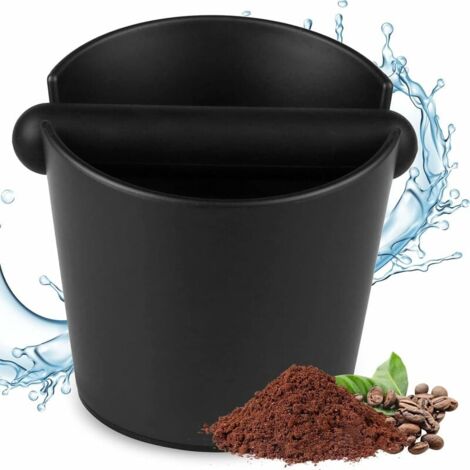 Espresso Klopfbox Edelstahl - Kaffeepulver Box Für Siebträger Schwarz