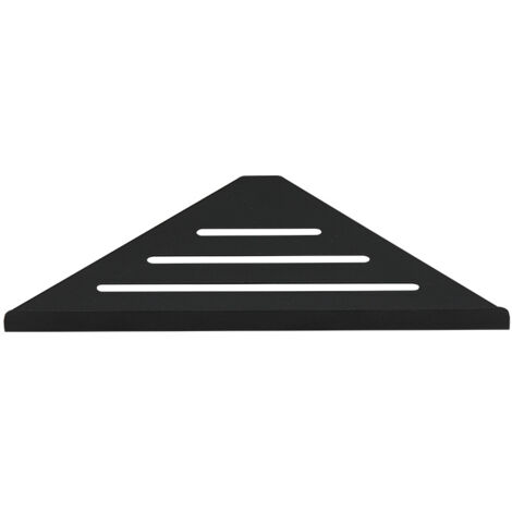 Bad-Duschregal aus Aluminiumlegierung, Duschregal, Eckregal, Dreieck, Kosmetik-Aufbewahrungskorb, Küche, Wandmontage, Aufbewahrungsregal, Starlight (1 Stück), schwarz