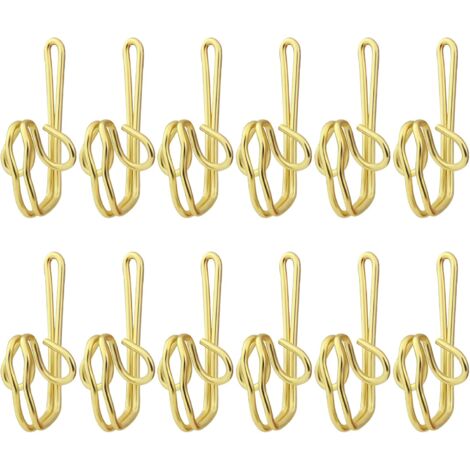 100er-Pack Metall-Vorhanghaken für Vorhänge, robuste Metall-Vorhanghaken, solide Metall-Vorhanghaken, vielseitig und einfach zu installieren – Edelstahl
