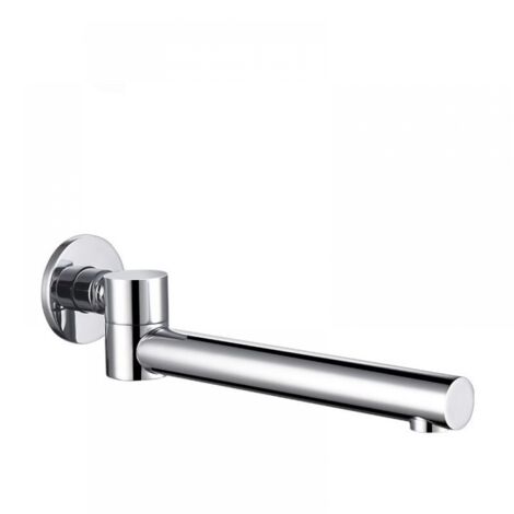 Badewannenauslauf, 180° drehbar, Badewannenauslauf, Messing, faltbar, runde Düse, Wasserhahn, Badewannenauslauf, Wandmontage, Badewannenauslauf, Wasserhahn, G1/2, Chrom