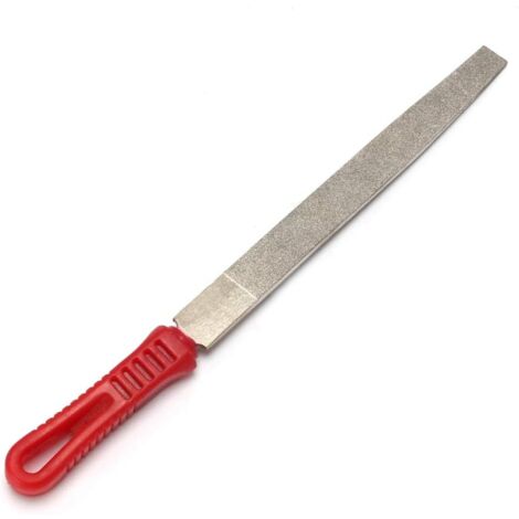 8 Zoll große diamantbeschichtete Feile, flache Ausführung, Körnung 180, Nadelbrettfeile, Füllwerkzeug, Handwerkzeug zum Schleifen von Glas, Stein, Keramik, Marmor, Fels, Knochen (1 Stück) (1/5)