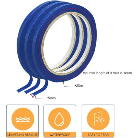 UUYYEO 5 Rollen 1,5 Cm Weißes Kunstband Für Malerei, Künstler