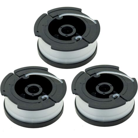 0,065"-Spule für den Rasentrimmer von BLACK+DECKER (Ersatzspule mit automatischer Zuführung), kompatibel mit BLACK+DECKER AF-100, 3er-Pack (1/4)