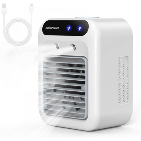 Tragbare Klimaanlage, Leise Mobile Klimaanlage, 500ml Luftkühler, Lufterfrischer, 2 Geschwindigkeiten + 2 Nebelmodi, 20° Windrichtungseinstellung, Mini-Klimaanlage Ada (1/5)
