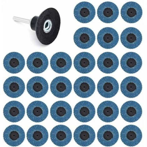 31 Stück 2 Zoll 50 mm Schleifscheiben Fächerscheiben Körnung 40 Körnung 60 Körnung 80 (1/5)