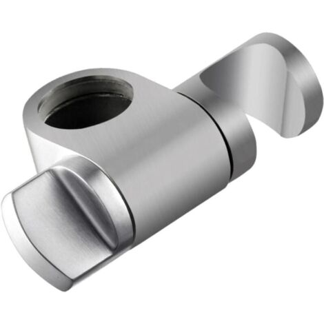 Duschkopfhalter, höhenverstellbarer Duschkopfhalter, universeller 360° drehbarer Duschkopfhalter aus massivem gebürstetem Edelstahl 304, Ersatz für Φ25 mm Duschstange