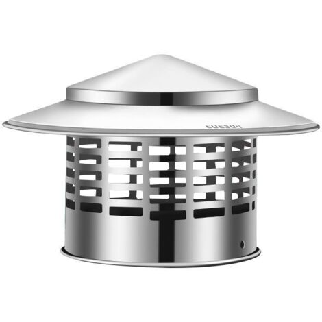 Zuverlässige Edelstahl-Dachkaminabdeckung für Abluftrohre, Kamin-Dachabdeckung (110 mm) (1/5)