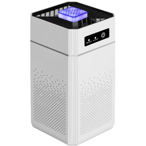 Luftreiniger für Schlafzimmer, Büro und Zuhause – Tragbarer Mehrschichtfilter, leiser Betrieb, USB-Stromversorgung, Nachtlicht, weiß. (1/5)
