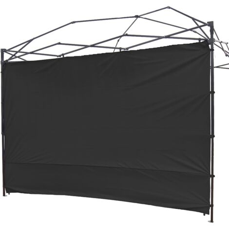 Faltbares Outdoor-Zelt mit geraden Beinen, wasserdichtem Dach, Seitenwänden und Pavillon-Design, 1-teilig, schwarz. (1/5)