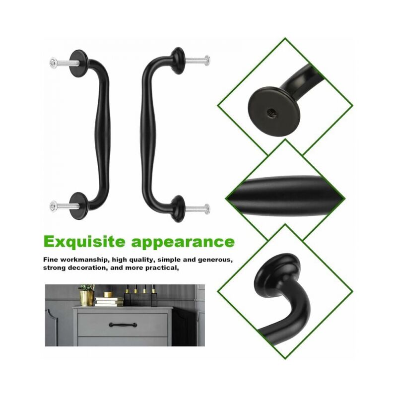 Carlisle Brass FTD710 Matt Black Cabinet Pull Handles - View #9