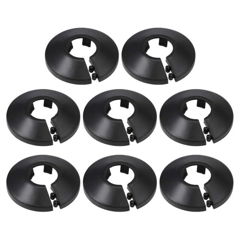 16mm PP Decorative Pipe Cover Radiator Garland Water Pipe Wall Cover Black 8pcs