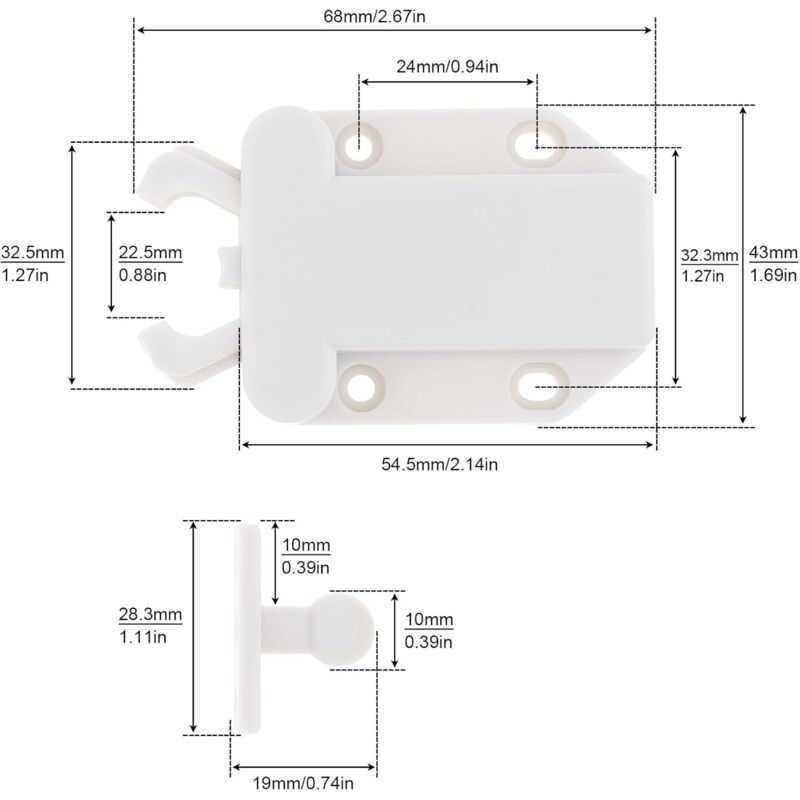 6X Touch Release Catch For Cupboard - GOODCHANCEUK Push To Open Touch Release Latch Cabinets Doors Non Magnetic Touch Latches For Drawer B0dsq6p6jn Uk Fwd 052025 Hq