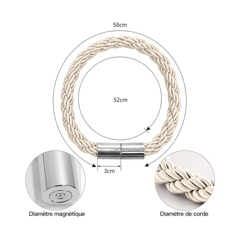 2 Pieces Magnetic Curtain Tiebacks, Curtain Tie Backs,Strong Magnetic