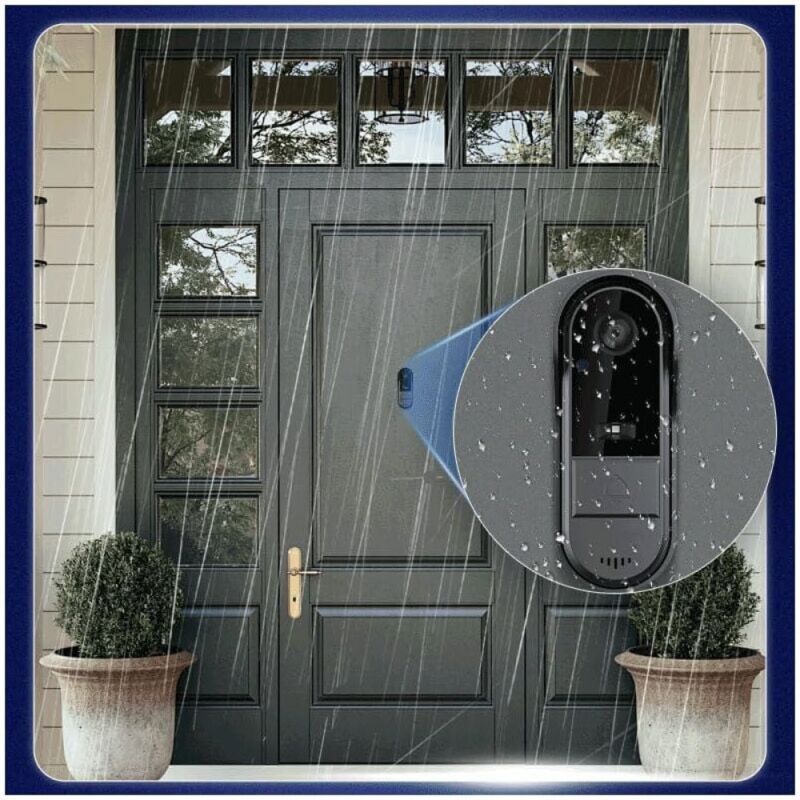 Winnes Outdoor Wireless Video Doorbell With 1080P 3.5 Inches