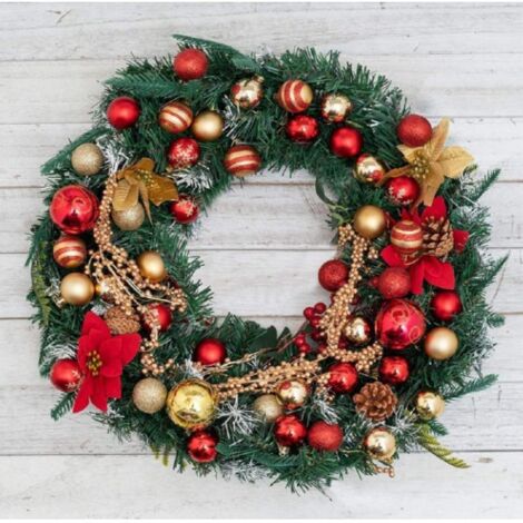 50 Pcs Christmas Tree Decoration Christmas Balls with Red and Gold Christmas Ball, Christmas Tree Decoration Christmas Balls with Lanyard for Christmas Decoration, Wedding, Birthday Party