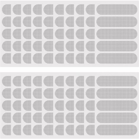 100 Pcs Mosquito Net Repair Adhesive, PU Mosquito Net Repair for Roll-up Window Screen, Roll-up Window Screen, Fiberglass Mosquito Net Fabric (Grey) (1/3)
