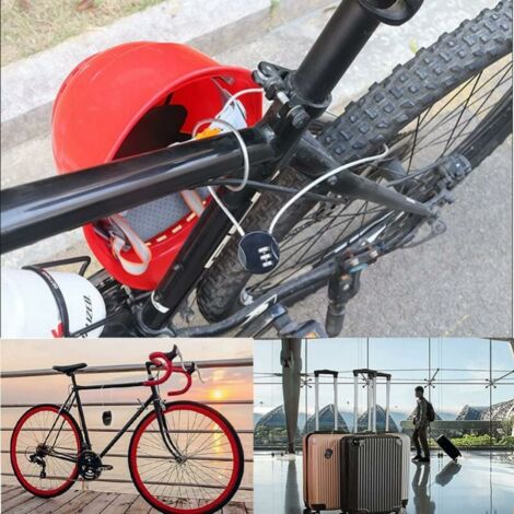Digit Combination Lock, 3 Pcs Helmet Lock, Luggage Lock, Cable Code Lock for All Luggage, Bike, Gate, Helmet, Stroller, Motorcycle, Toolbox (Black, Red, Yellow)