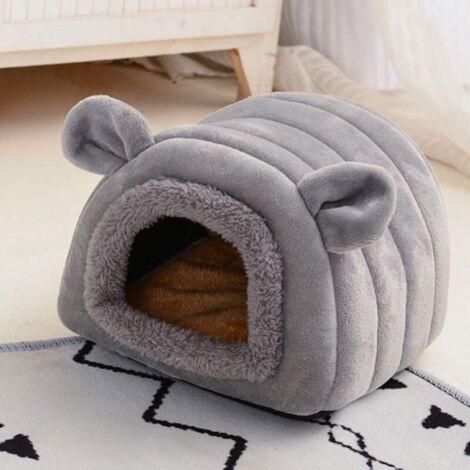 Multifunctional Winter Velvet Guinea Pig Bed, Bedding, for Rats, Chinchilla, Guinea Pig, Hedgehog, Ferret, Squirrel (Grey)