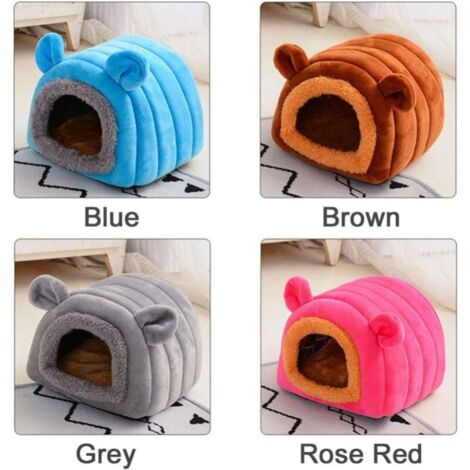 Multifunctional Winter Velvet Guinea Pig Bed, Bedding, for Rats, Chinchilla, Guinea Pig, Hedgehog, Ferret, Squirrel (Grey)
